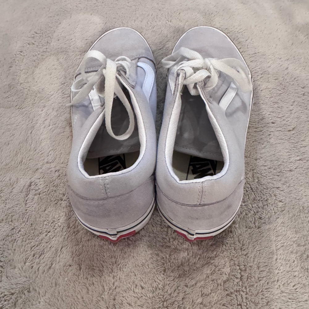 Vans White and Gray Skater Sneakers Men’s  size 7.5  Women’s size 9 - Picture 4 of 9